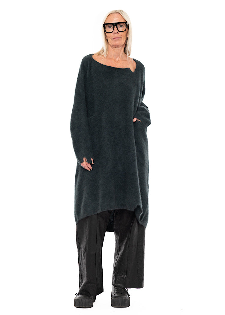 SIGNATURE RACCOON HAIR KNITTED TUNIC