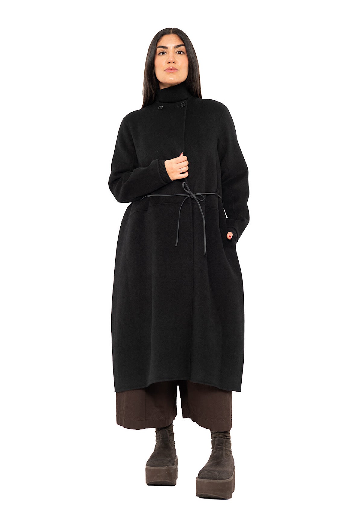BELTED CASHMERE COAT