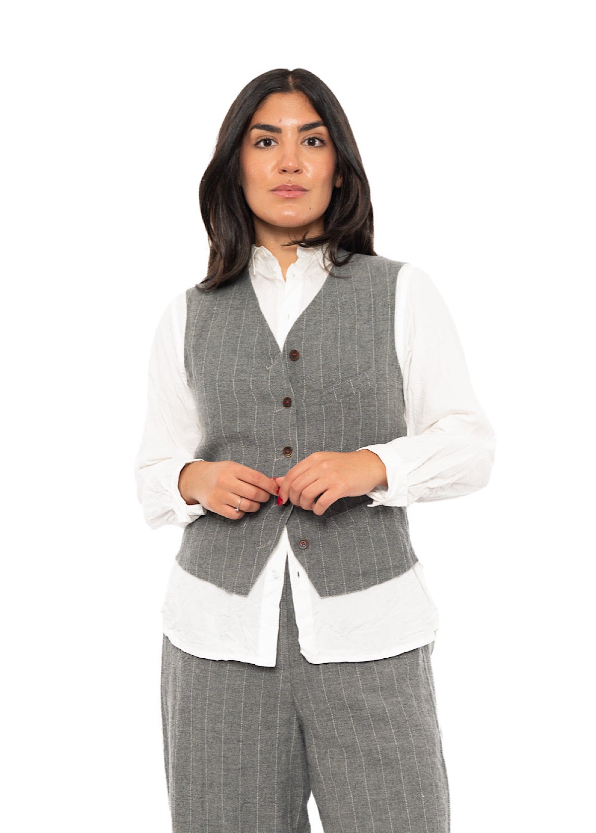 PINSTRIPE GINETTE WAISTCOAT
