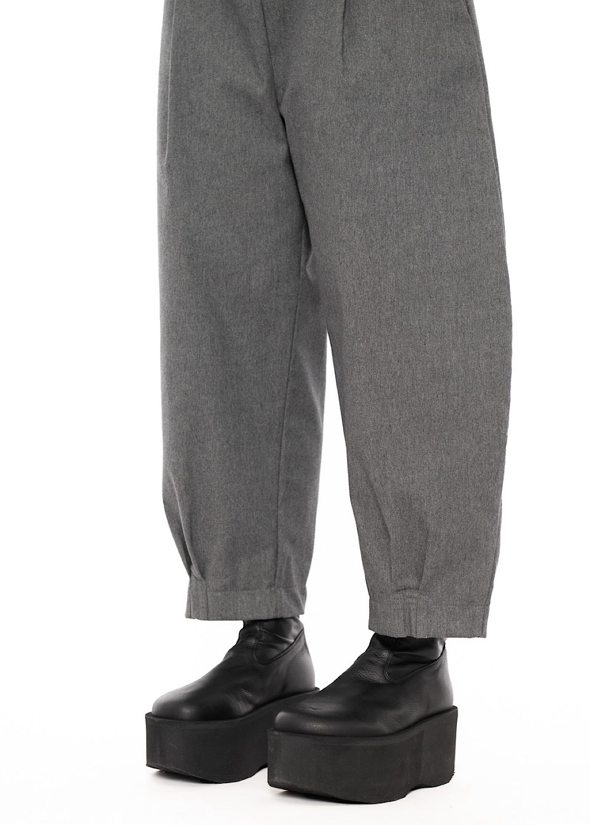 STRUCTURED COTTON-MIX BIANCO D TROUSER