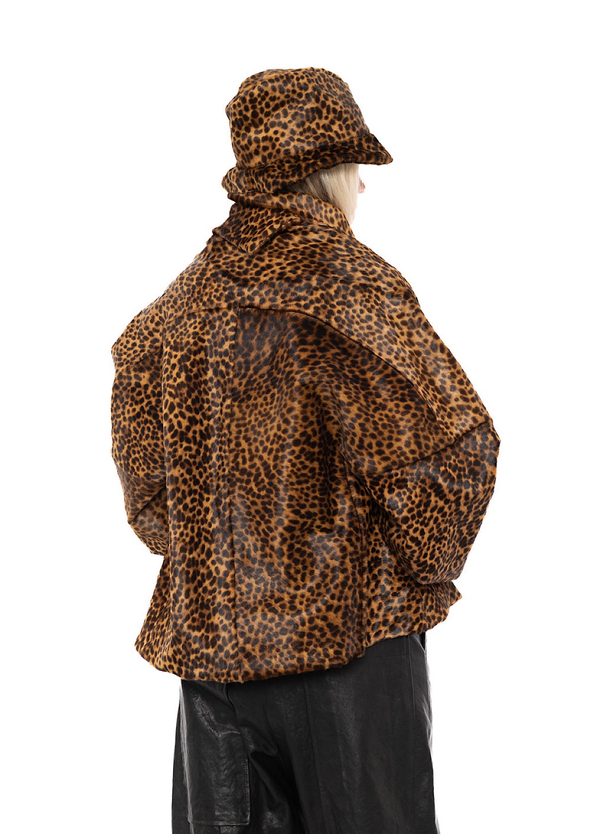 LEOPARD LEATHER HAT