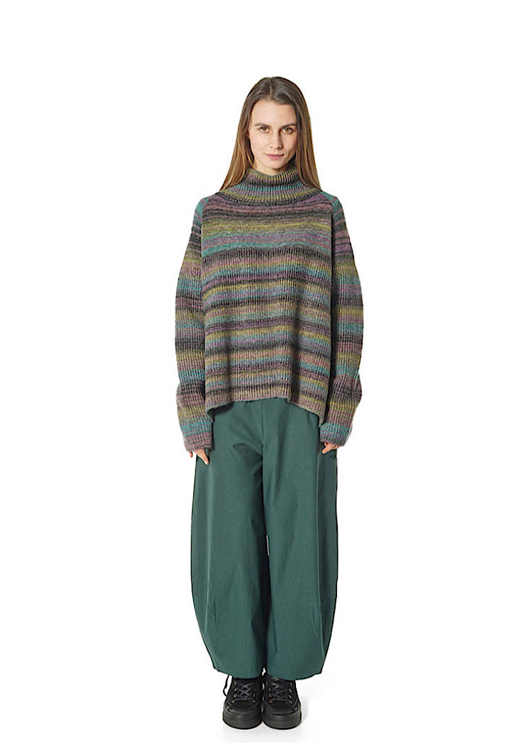 MULTICOLOUR STRIPE KNITTED PULLOVER