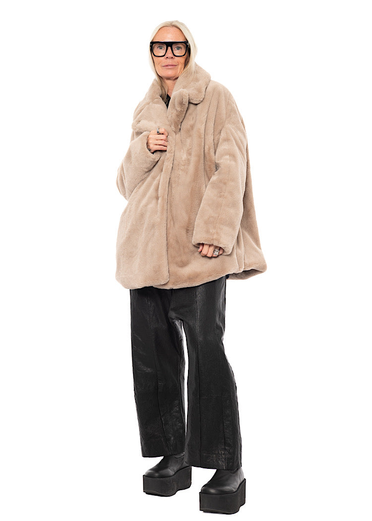 FAUX FUR COCOON JACKET