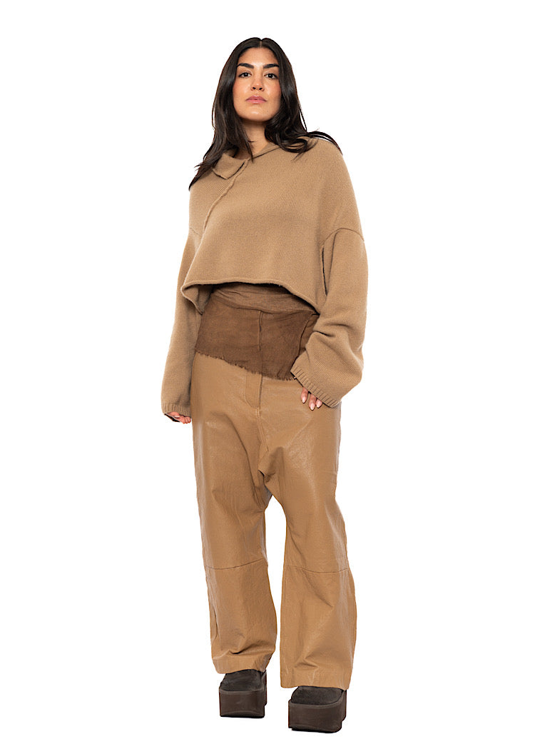 CROPPED MERINO YAK PULLOVER