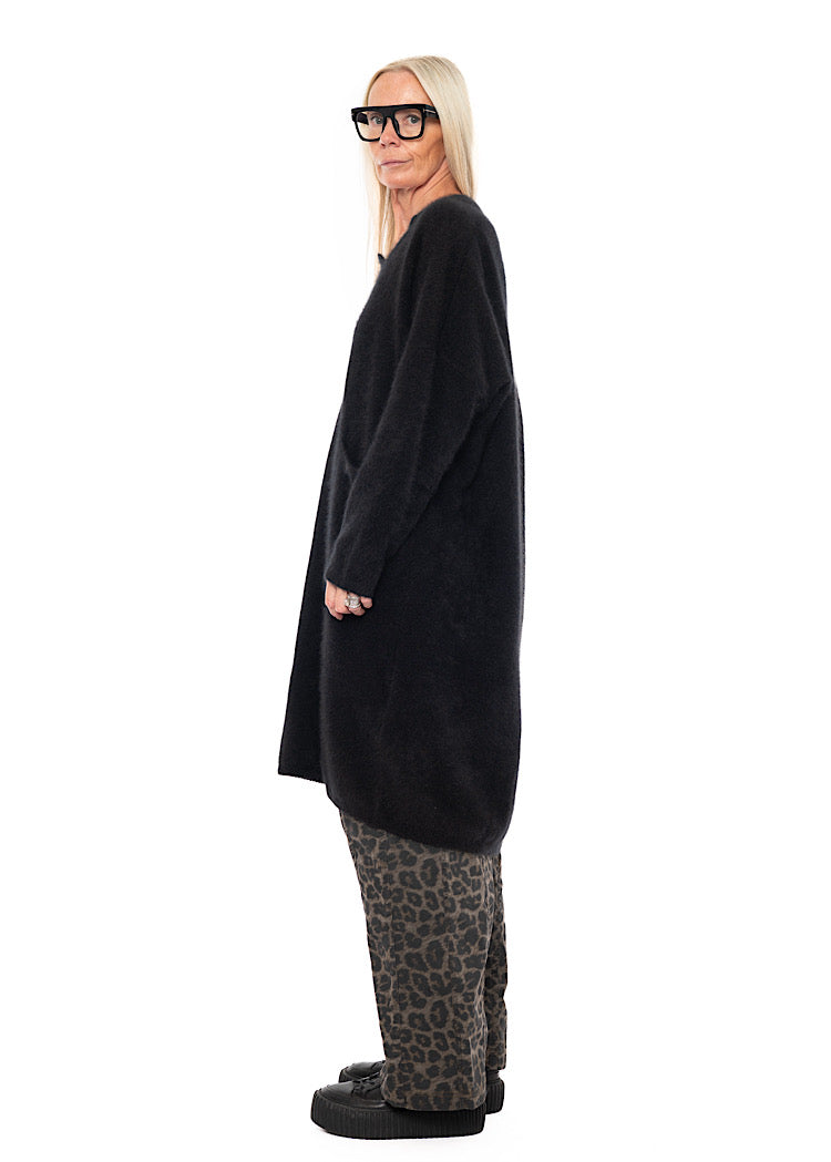 SIGNATURE RACCOON HAIR KNITTED TUNIC