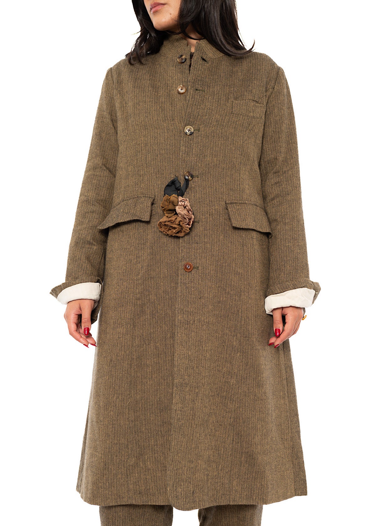 LONGLINE HERRINGBONE COAT