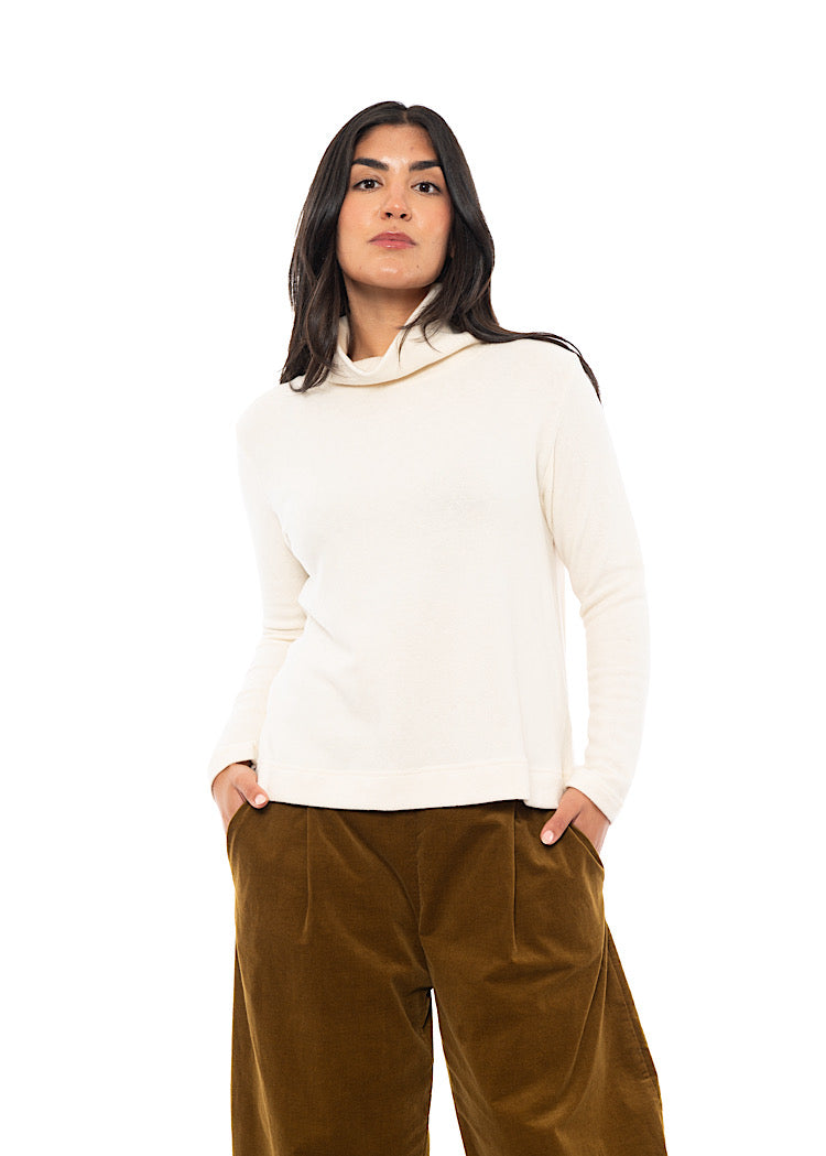 COTTON-FLEECE LYDIA PULLOVER