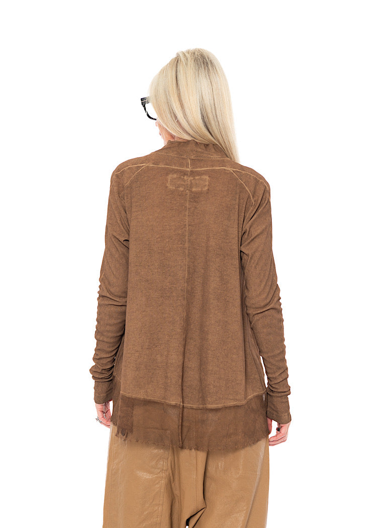 RELAXED NETTED HEM T-SHIRT