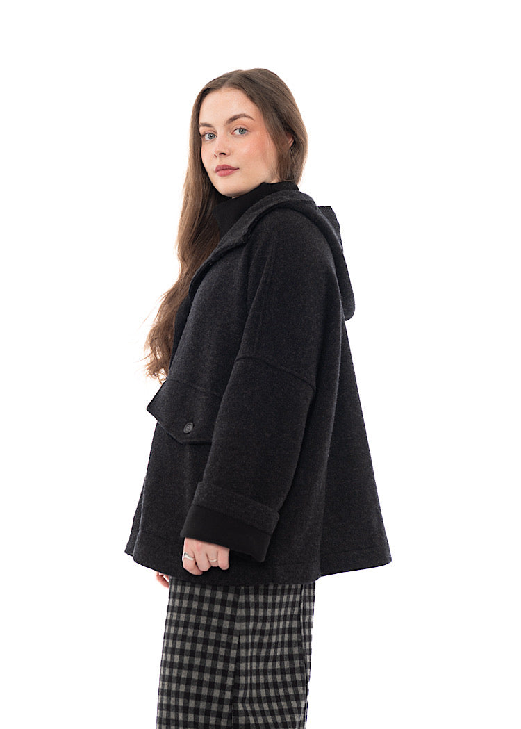 OVERSIZED HOODED WELL JACKET