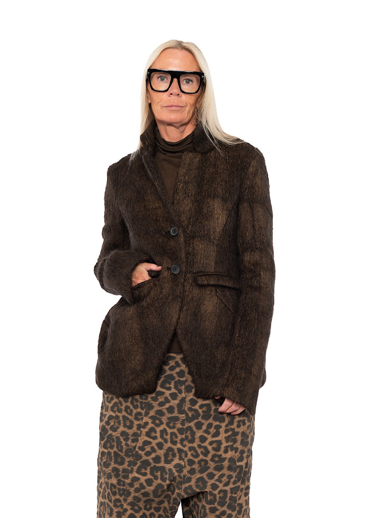 SCULPTED LONG-HAIR WOOL JACKET