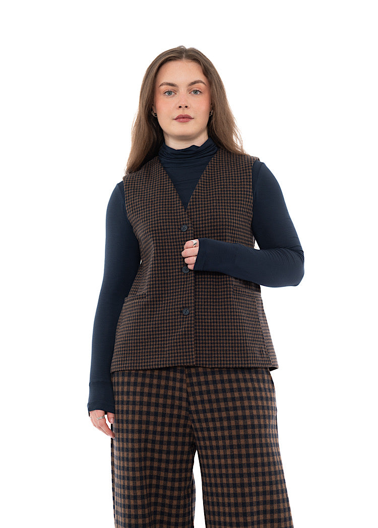 MICRO-CHECK GENNY WAISTCOAT