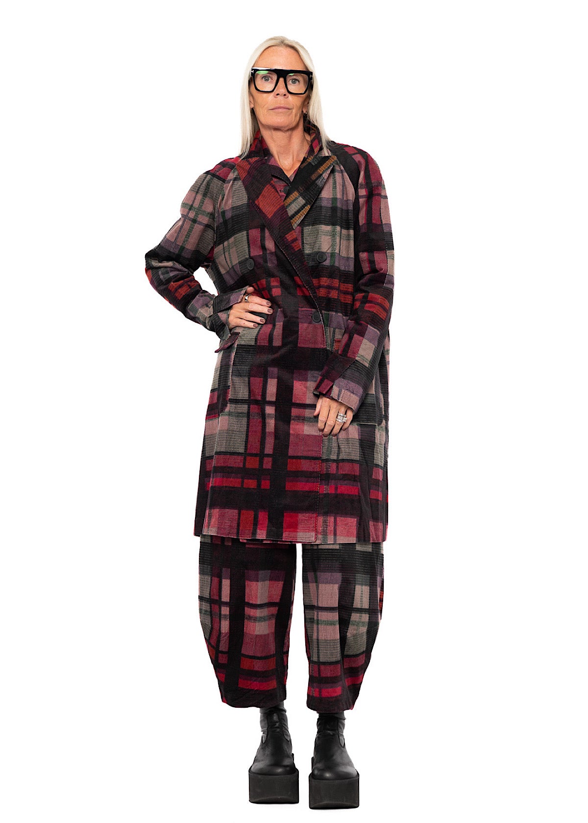 HERITAGE CHECK DOUBLE-BREASTED COAT