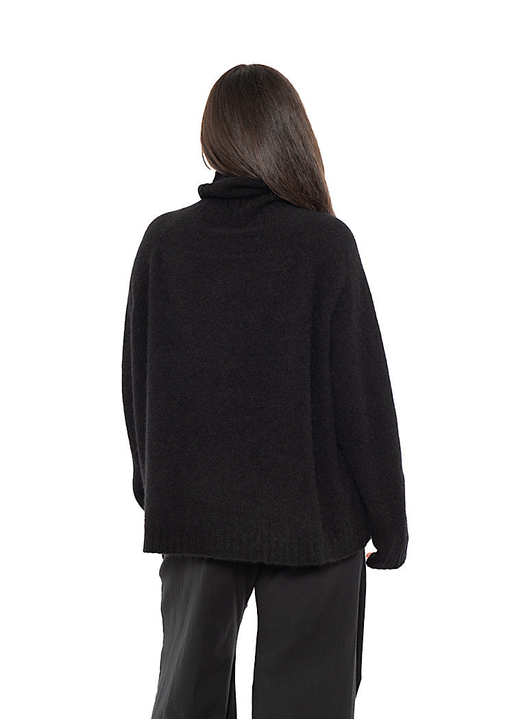 BRUSHED MÉLANGE KNITTED PULLOVER