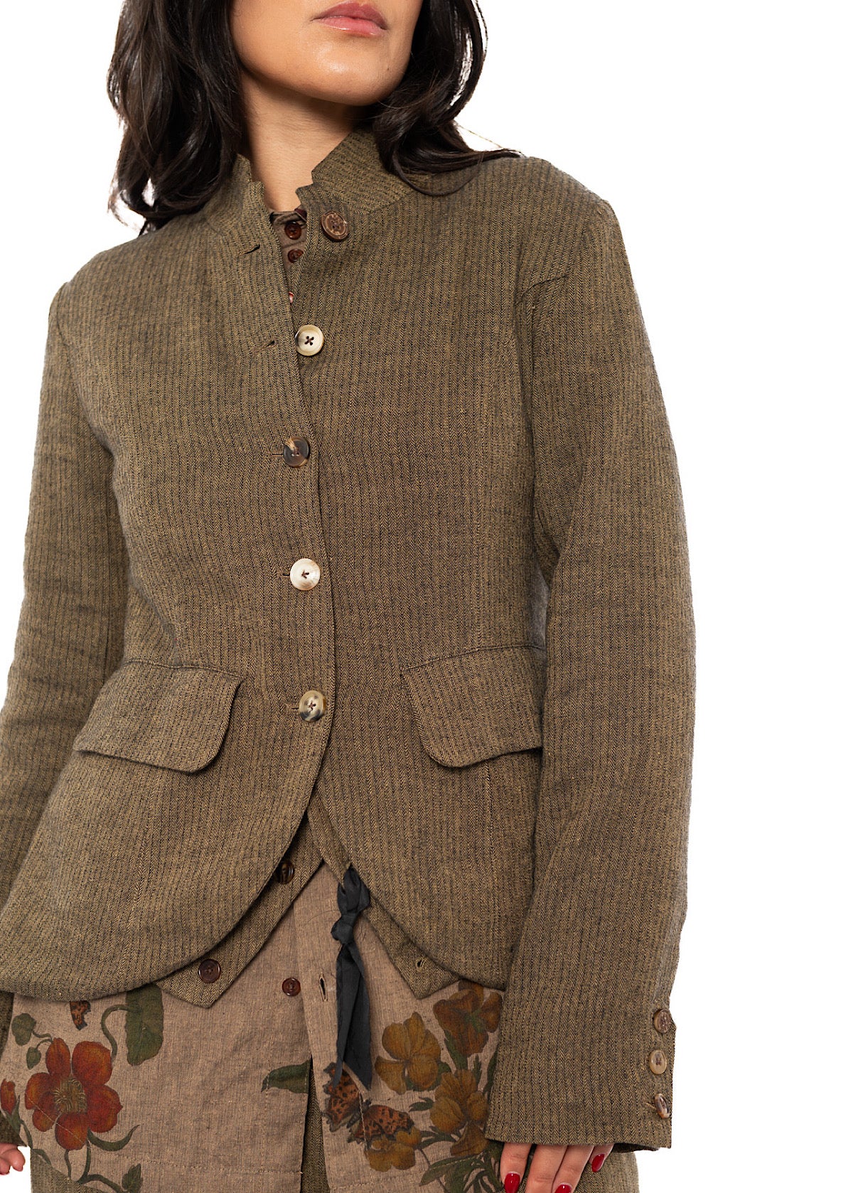 TAILORED HERRINGBONE JACKET