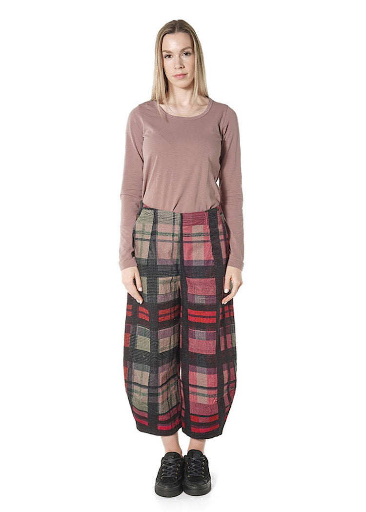 CL HERITAGE CHECK BALLOON TROUSERS