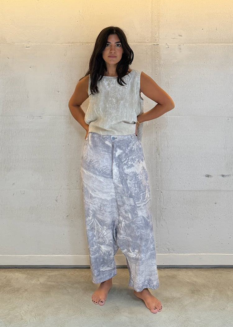 PRE-ORDER RUNDHOLZ DIP TROUSER *SEAWEED PRINT* (Shown in AMBER PRINT)