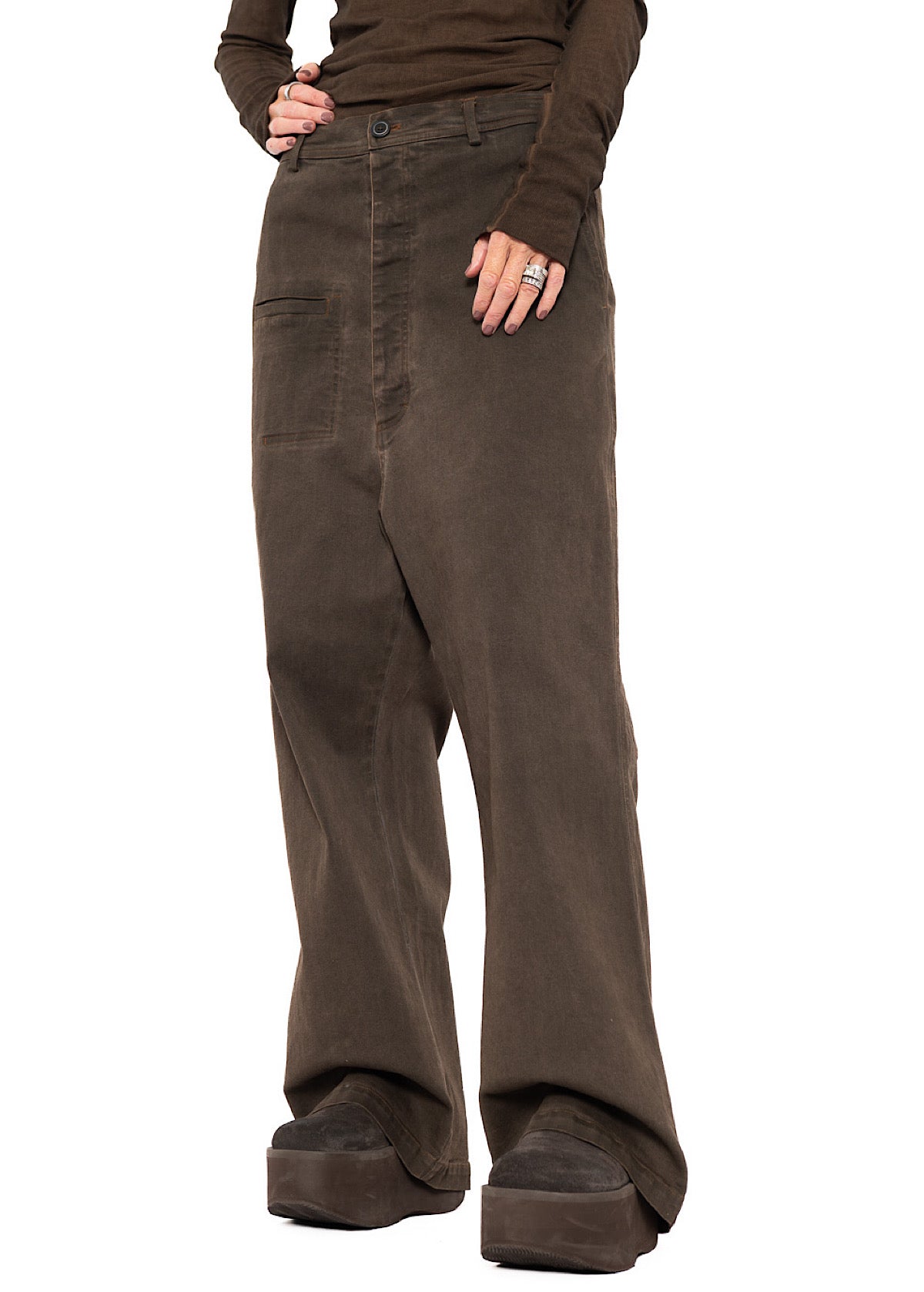 SIGNATURE DROP CROTCH DENIM JEANS