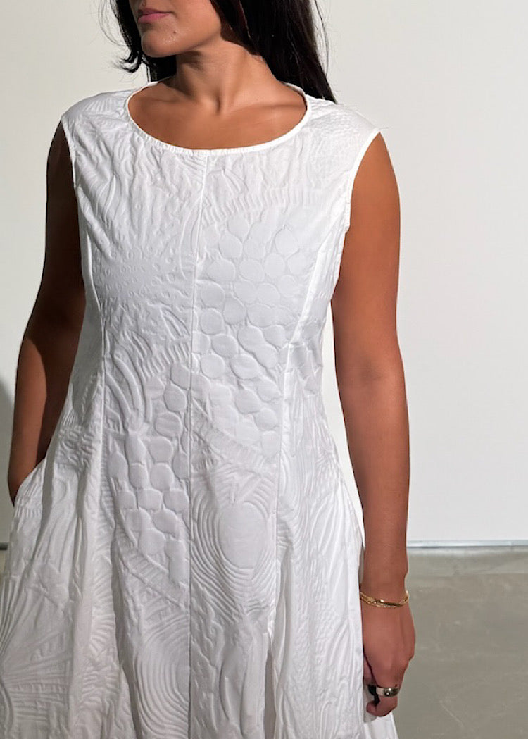 PRE-ORDER RUNDHOLZ BLACK LABEL DRESS *BLACK POPLIN PRINT* (Shown in OFF WHITE POPLIN PRINT)