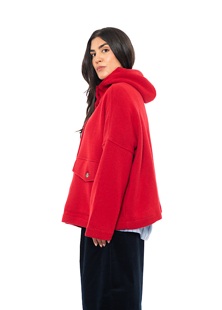 OVERSIZED HOODED WELL JACKET