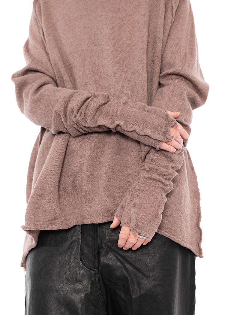 BOILED WOOL FINGERLESS CUFF