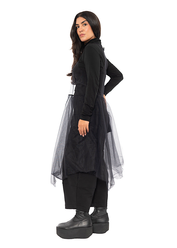 MESH OVERLAY DRESS