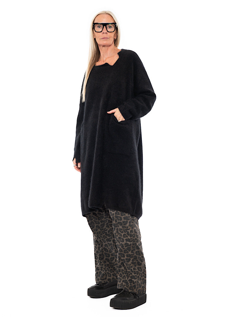 SIGNATURE RACCOON HAIR KNITTED TUNIC