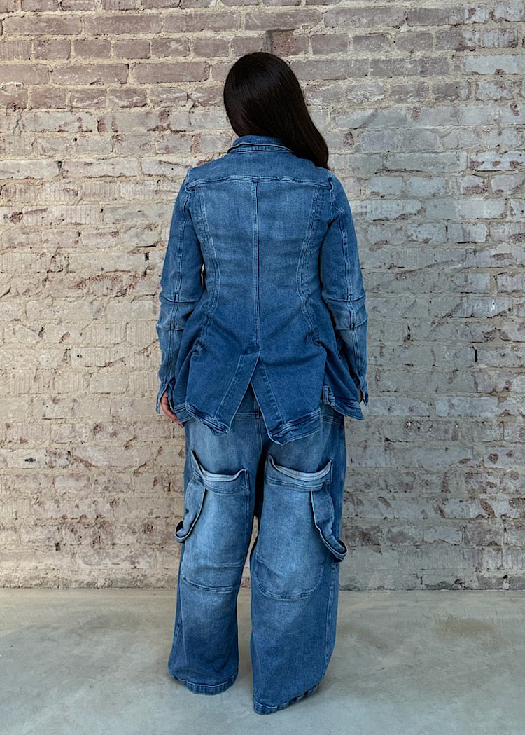 PRE-ORDER RUNDHOLZ MAINLINE JACKET *INDIGO FADED* (Shown in INDIGO STONEWASH)