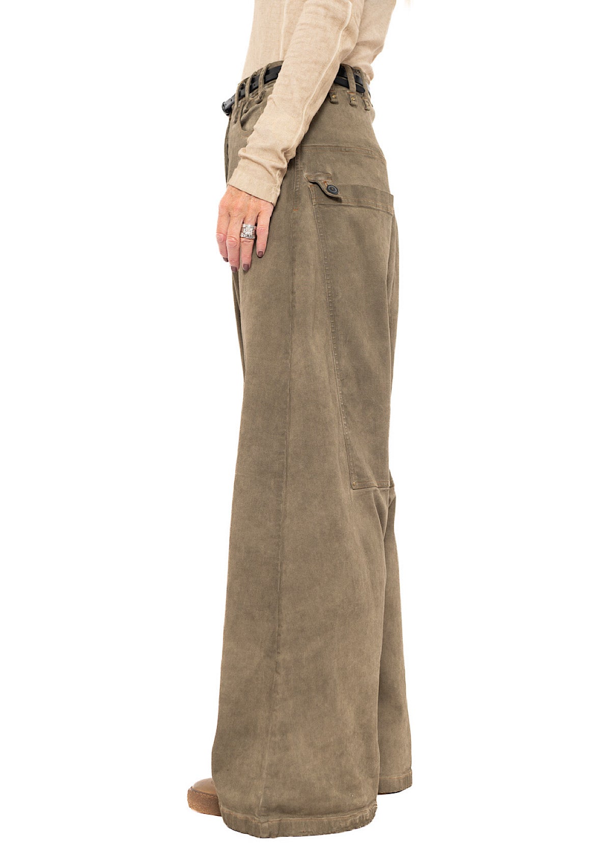 GARMENT-DYED OVERSIZED DENIM TROUSER