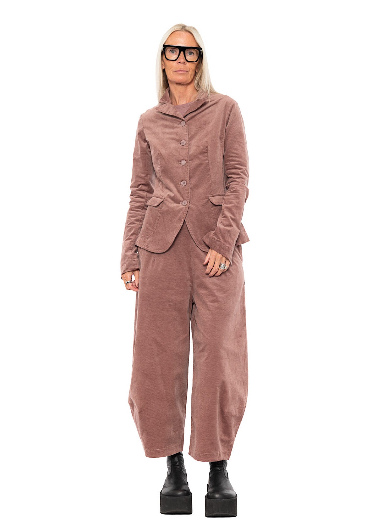 STRETCH-VELVET BALLOON TROUSER
