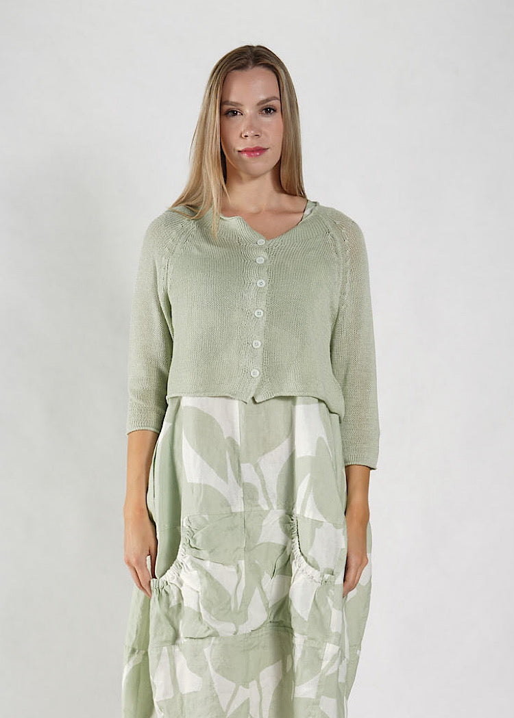 PRE-ORDER RUNDHOLZ BLACK LABEL CARDIGAN *OFF WHITE* (Shown in LIME)