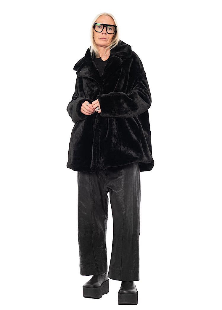 FAUX FUR COCOON JACKET