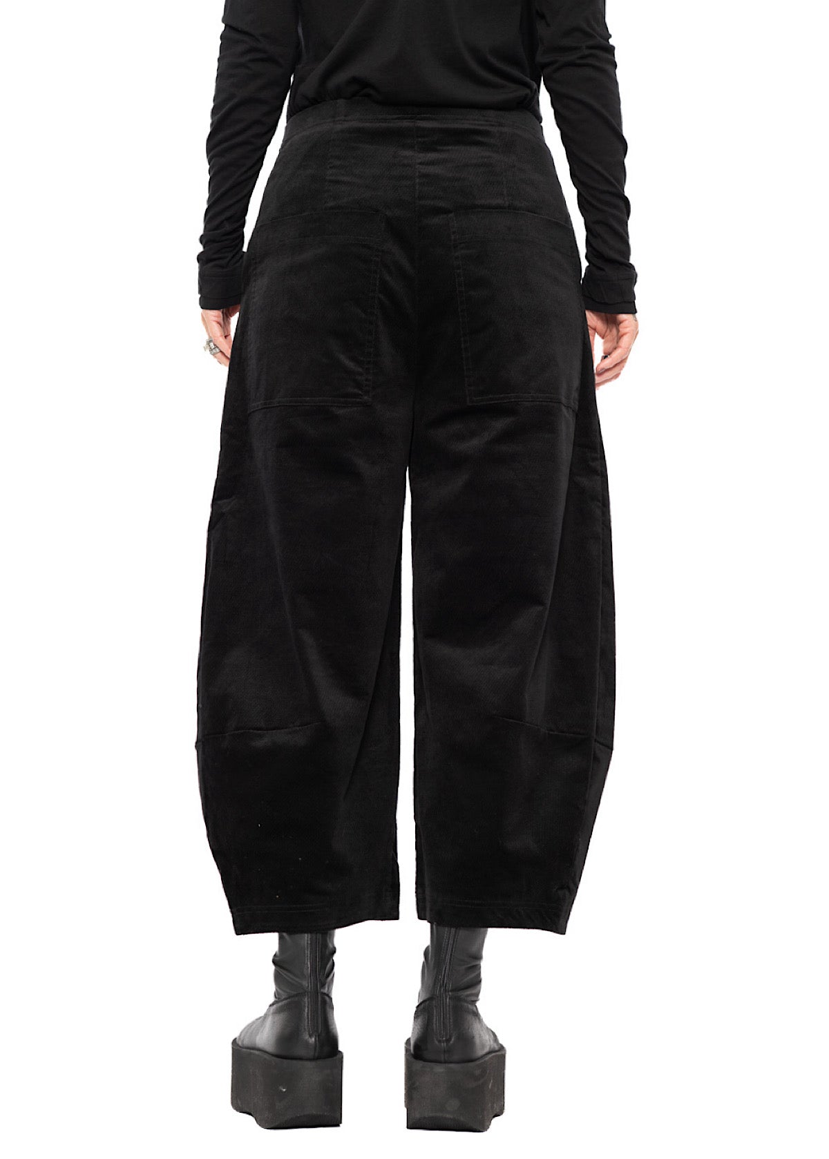 STRETCH-VELVET BALLOON TROUSER