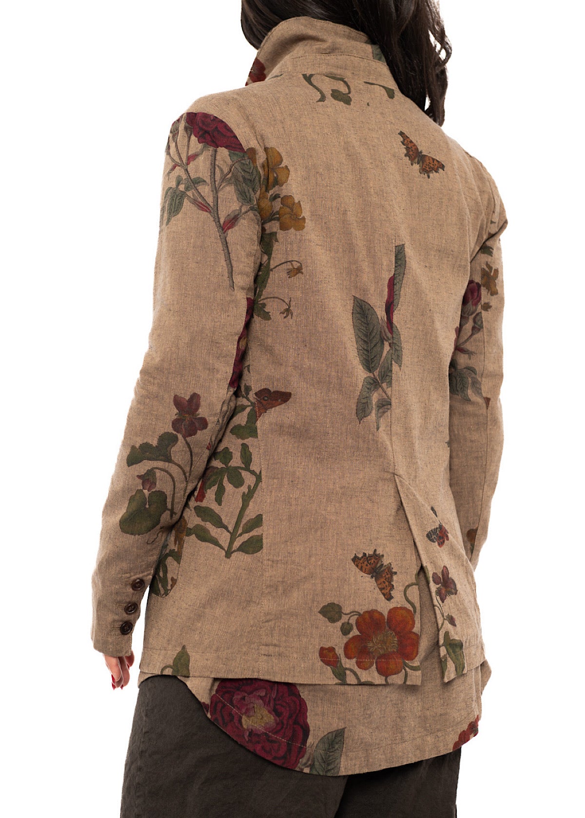 BOTANICAL PRINT TAILORED JACKET