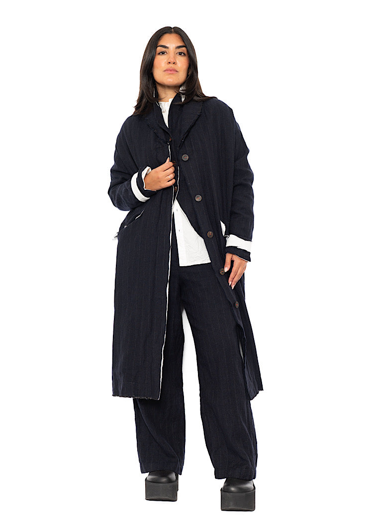 PINSTRIPE MARY COAT