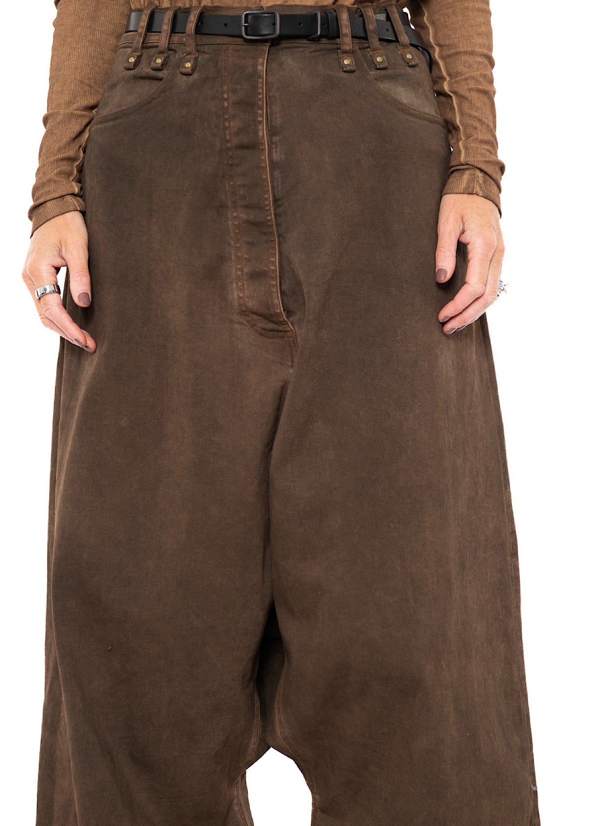 GARMENT-DYED OVERSIZED DENIM TROUSER