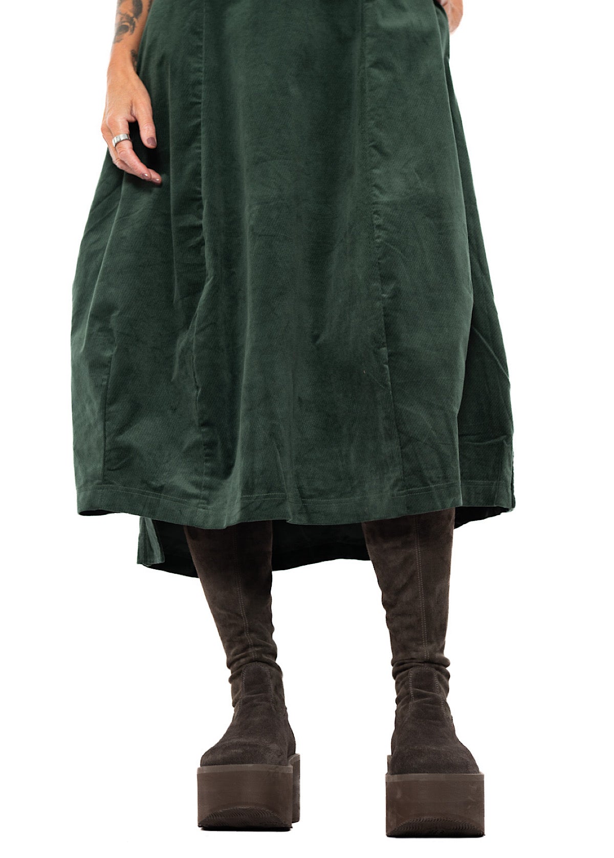 STRETCH-VELVET BALLOON DRESS