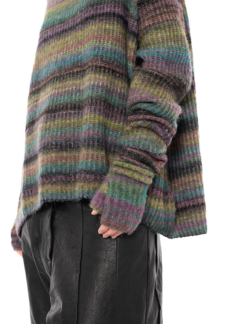 MULTICOLOUR STRIPE FINGERLESS CUFF