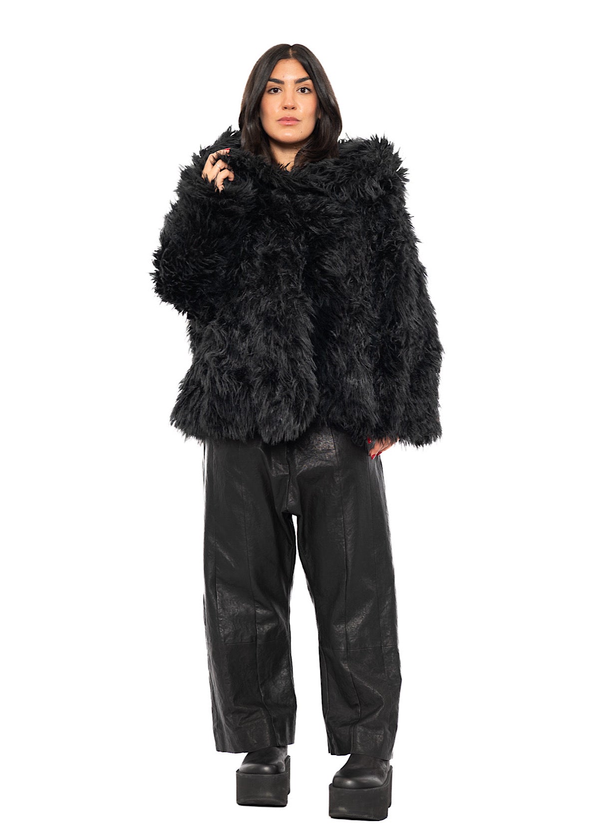 OVERSIZED FAUX FUR JACKET