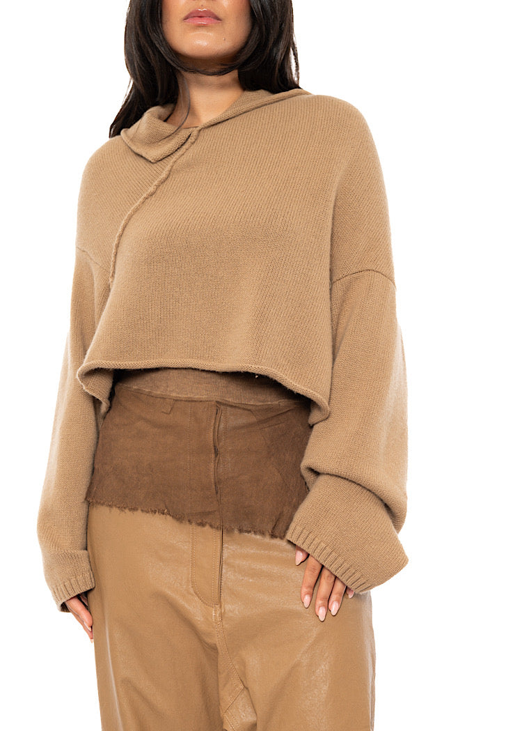 CROPPED MERINO YAK PULLOVER