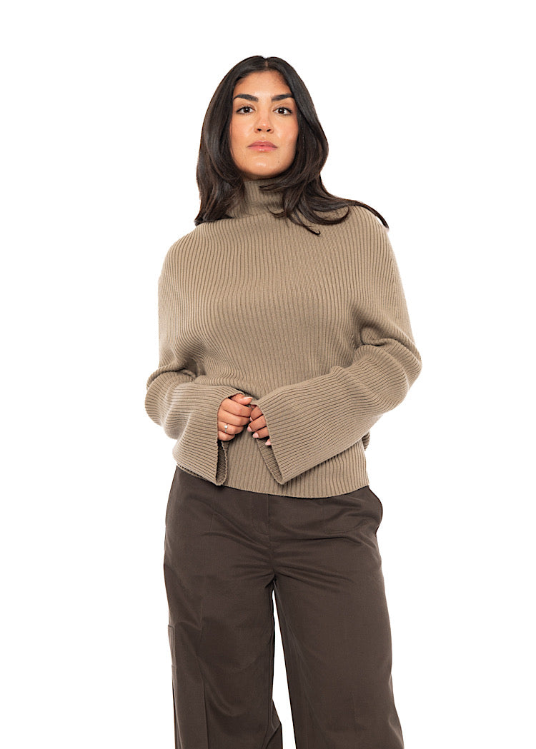 MERINO WOOL KNITTED PULLOVER