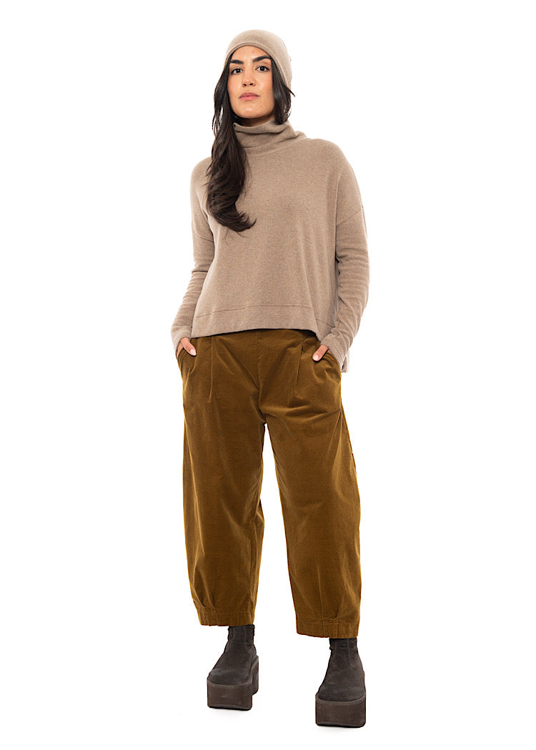 COTTON-FLEECE KAKI HAT
