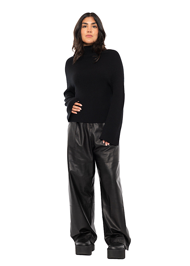 MERINO WOOL KNITTED PULLOVER
