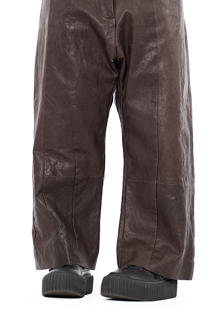 SIGNATURE LEATHER DROP CROTCH TROUSER