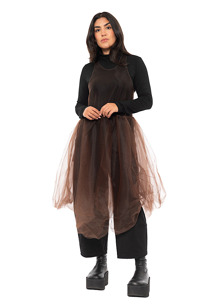 MESH OVERLAY DRESS