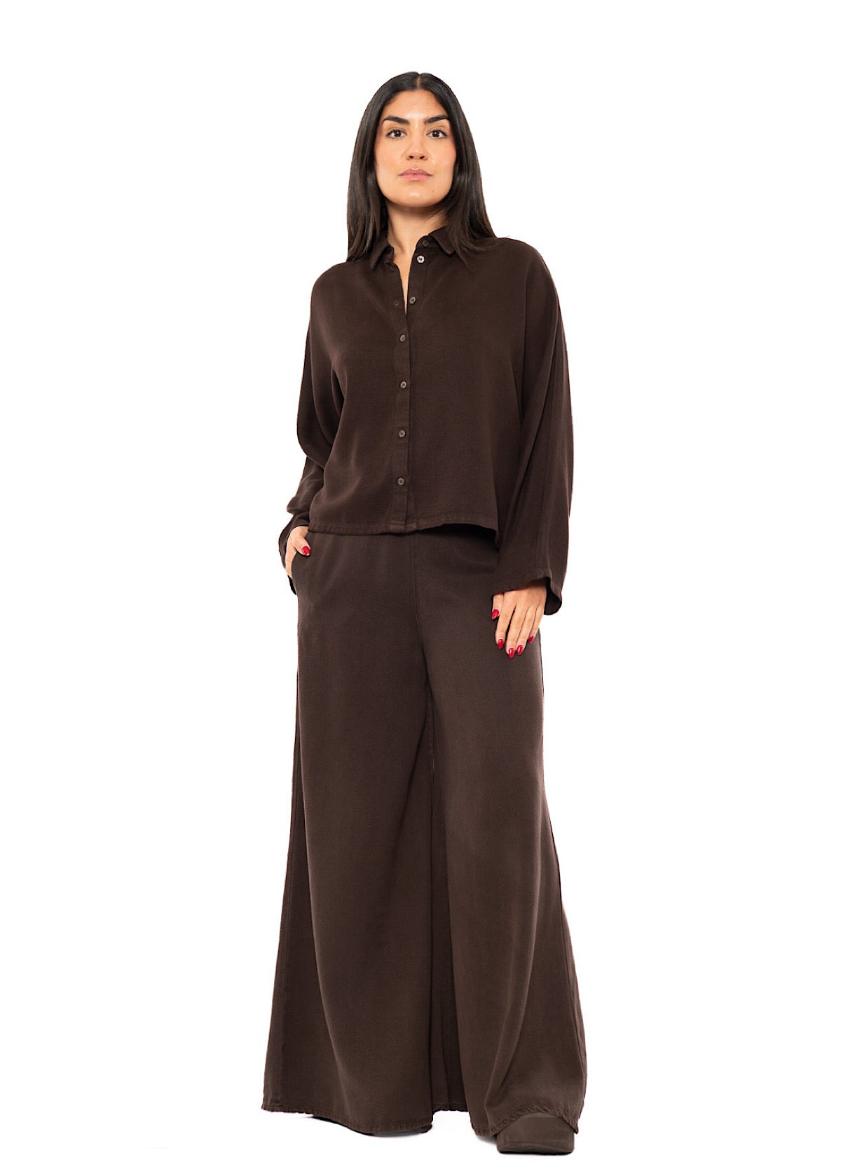 HIGH-WAISTED WIDE LEG TROUSER