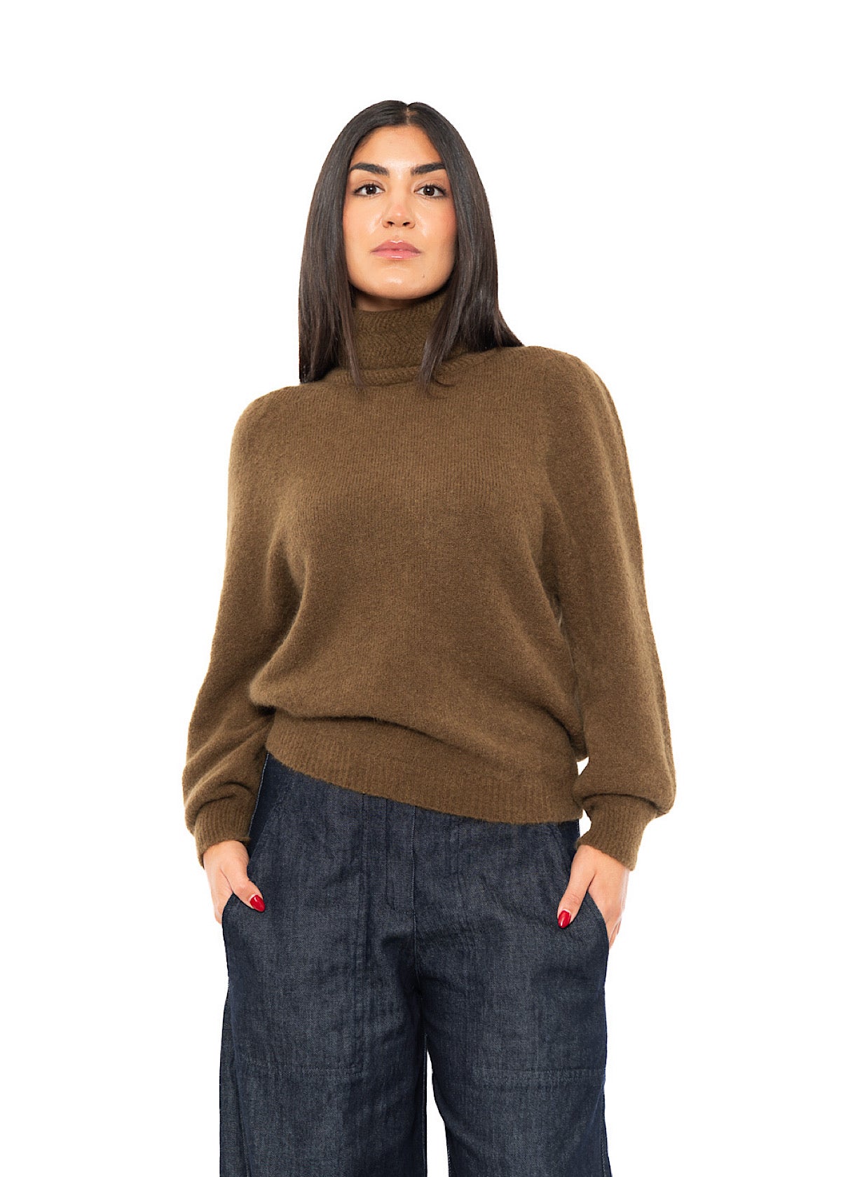 ALPACA-MIX SCULPTURAL PULLOVER