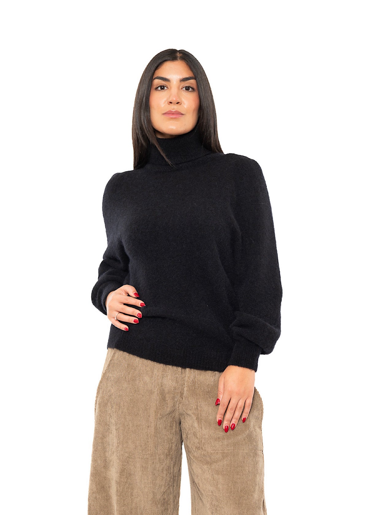 ALPACA-MIX SCULPTURAL PULLOVER
