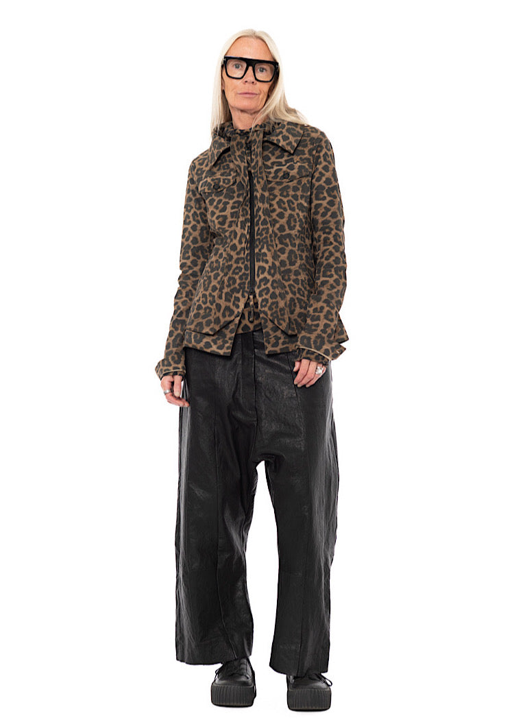 LEOPARD PRINT STRETCH JACKET