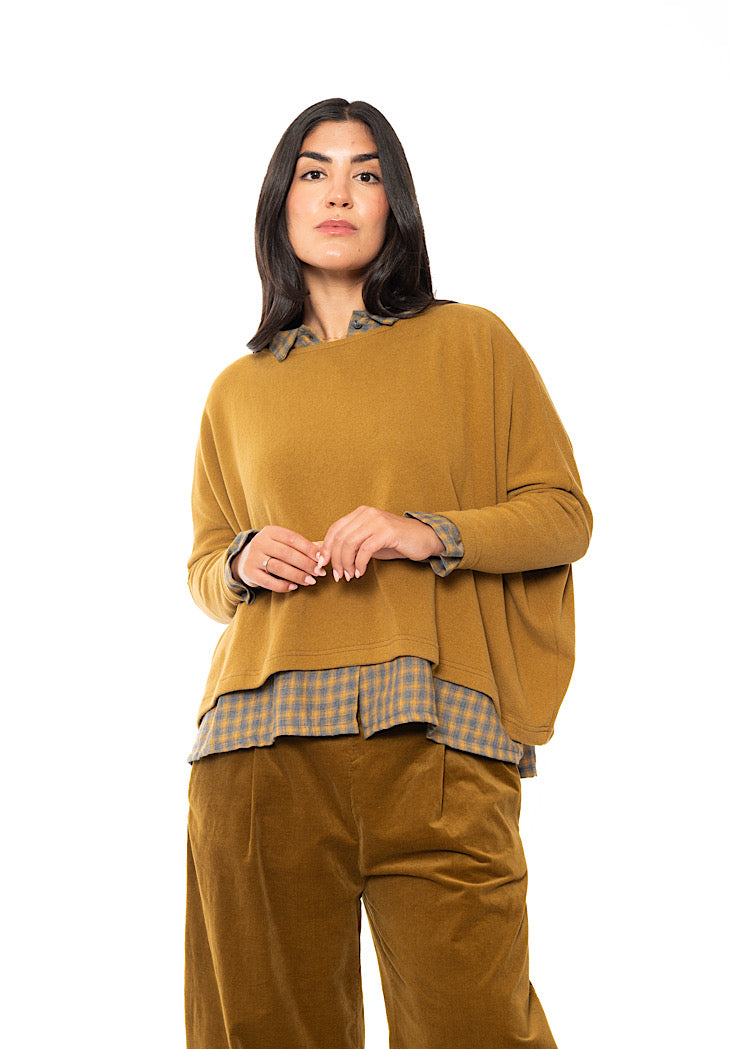 SIGNATURE COTTON-FLEECE KIRA PULLOVER