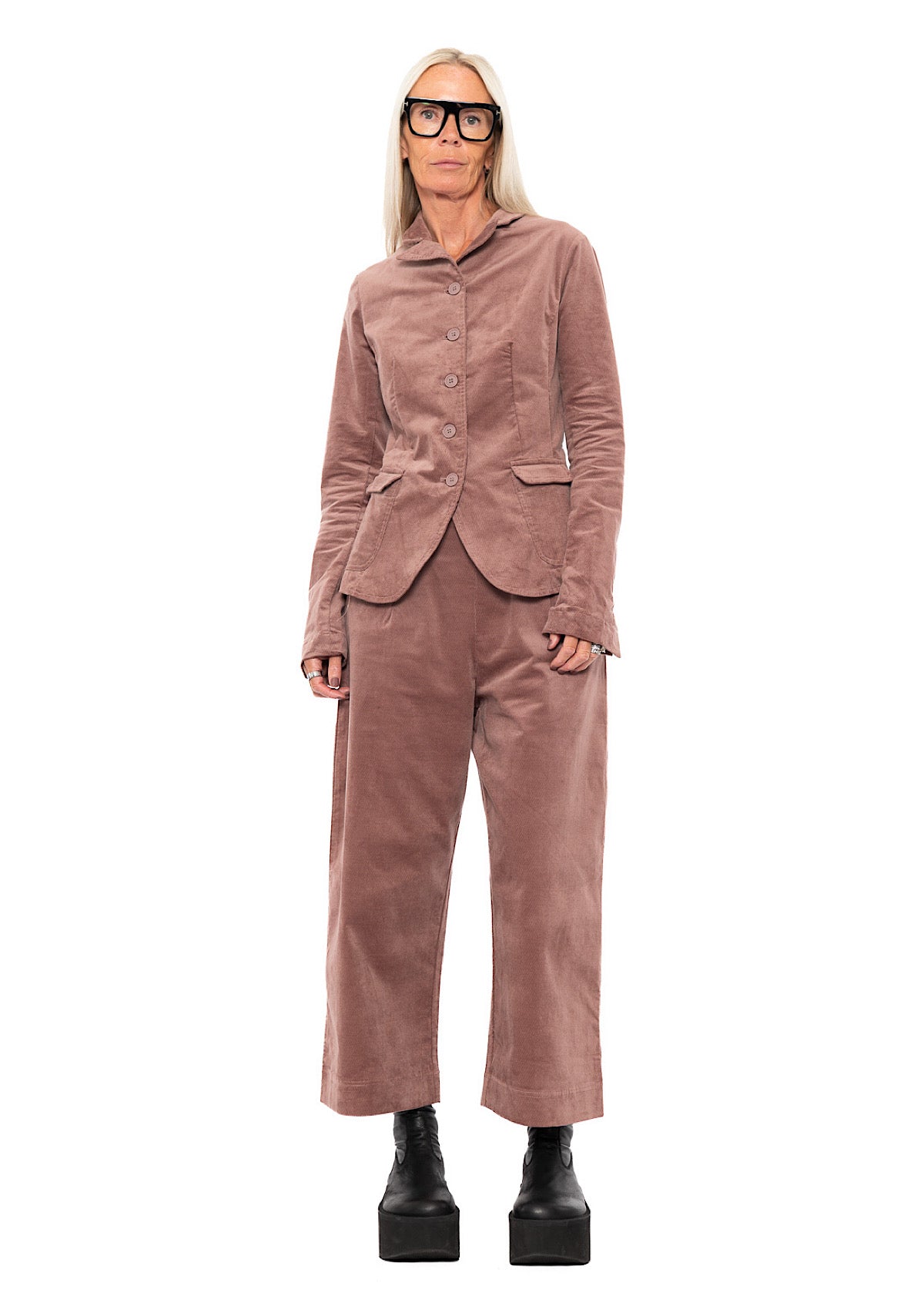 TAILORED STRETCH-VELVET JACKET